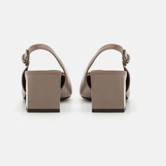 Brand New Tory Burch sz 9.5 GEORGIA SLINGBACK dark elk sandals 156479 - Picture 3 of 9